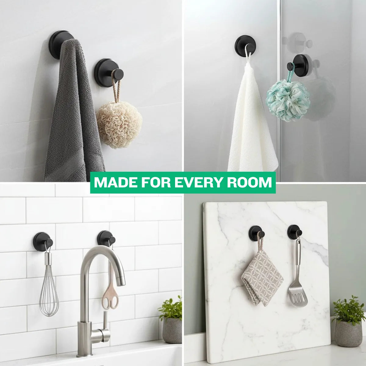 EAVENEST SUCTION HOOKS 4-PACK