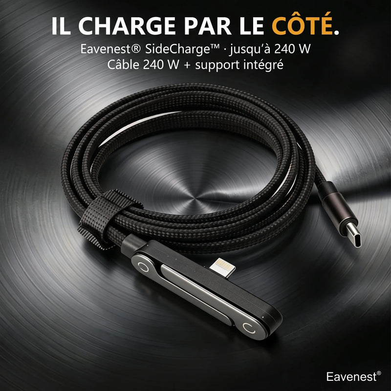 Eavenest® SideCharge™ · Câble 240 W à support intégré