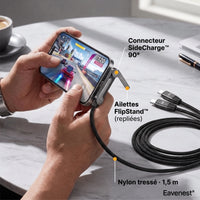 Eavenest® SideCharge™ · Câble 240 W avec support intégré